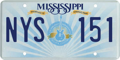 MS license plate NYS151