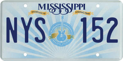 MS license plate NYS152