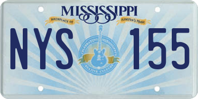 MS license plate NYS155