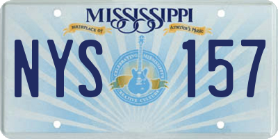 MS license plate NYS157