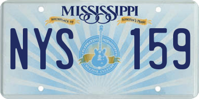 MS license plate NYS159