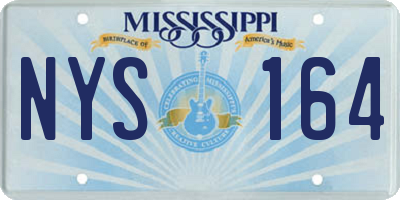 MS license plate NYS164