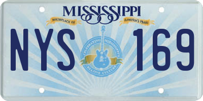 MS license plate NYS169