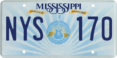 MS license plate NYS170