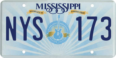 MS license plate NYS173