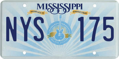 MS license plate NYS175