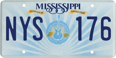 MS license plate NYS176