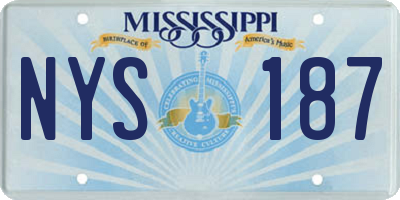 MS license plate NYS187