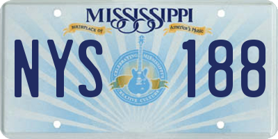 MS license plate NYS188
