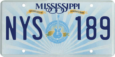 MS license plate NYS189