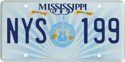 MS license plate NYS199