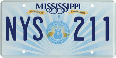 MS license plate NYS211