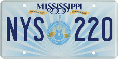 MS license plate NYS220