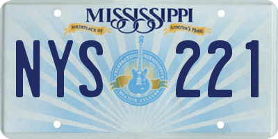MS license plate NYS221