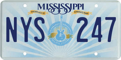 MS license plate NYS247