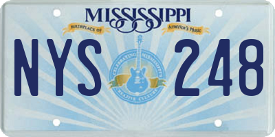 MS license plate NYS248