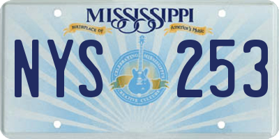MS license plate NYS253