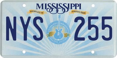 MS license plate NYS255