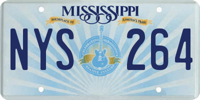 MS license plate NYS264