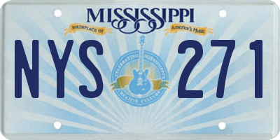 MS license plate NYS271