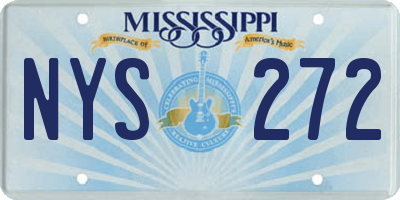 MS license plate NYS272