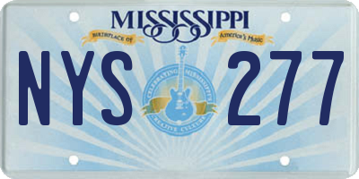 MS license plate NYS277