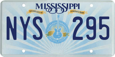 MS license plate NYS295