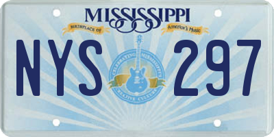 MS license plate NYS297