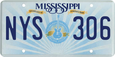 MS license plate NYS306