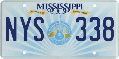 MS license plate NYS338