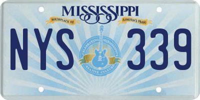 MS license plate NYS339