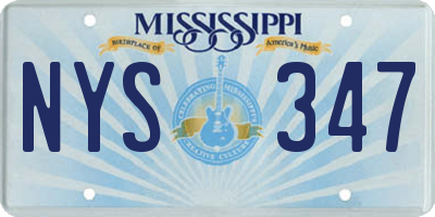 MS license plate NYS347