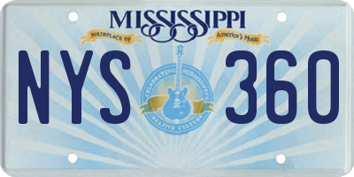 MS license plate NYS360