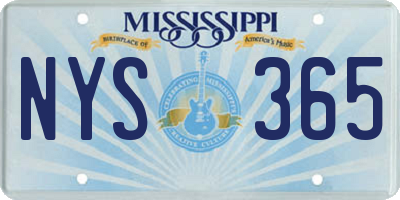 MS license plate NYS365