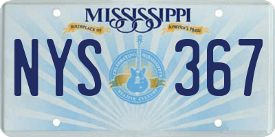 MS license plate NYS367