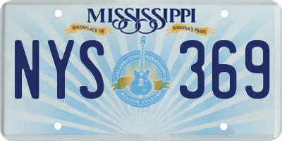 MS license plate NYS369