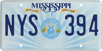 MS license plate NYS394