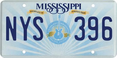 MS license plate NYS396