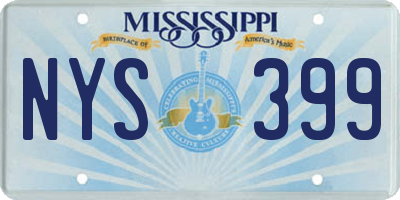 MS license plate NYS399