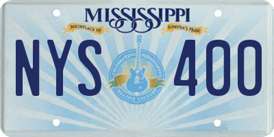 MS license plate NYS400