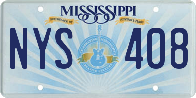 MS license plate NYS408