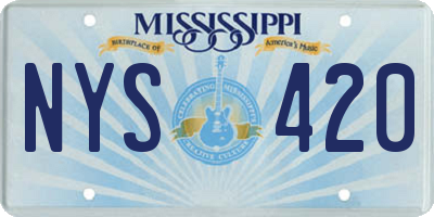 MS license plate NYS420