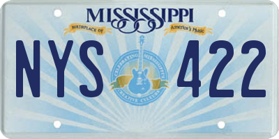 MS license plate NYS422