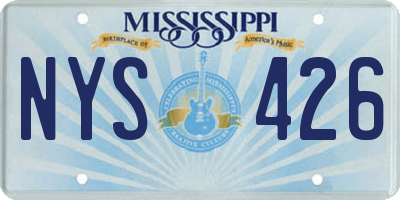 MS license plate NYS426