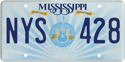 MS license plate NYS428