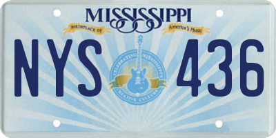 MS license plate NYS436