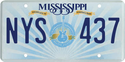 MS license plate NYS437