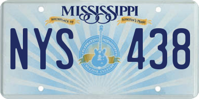 MS license plate NYS438