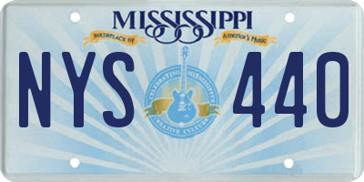 MS license plate NYS440