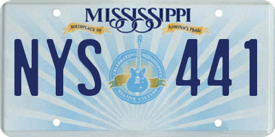 MS license plate NYS441
